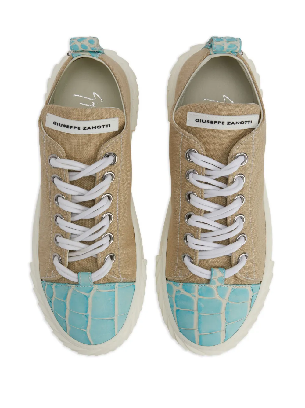 Giuseppe Zanotti Nicki Leather Low-top Sneakers In Neutrals