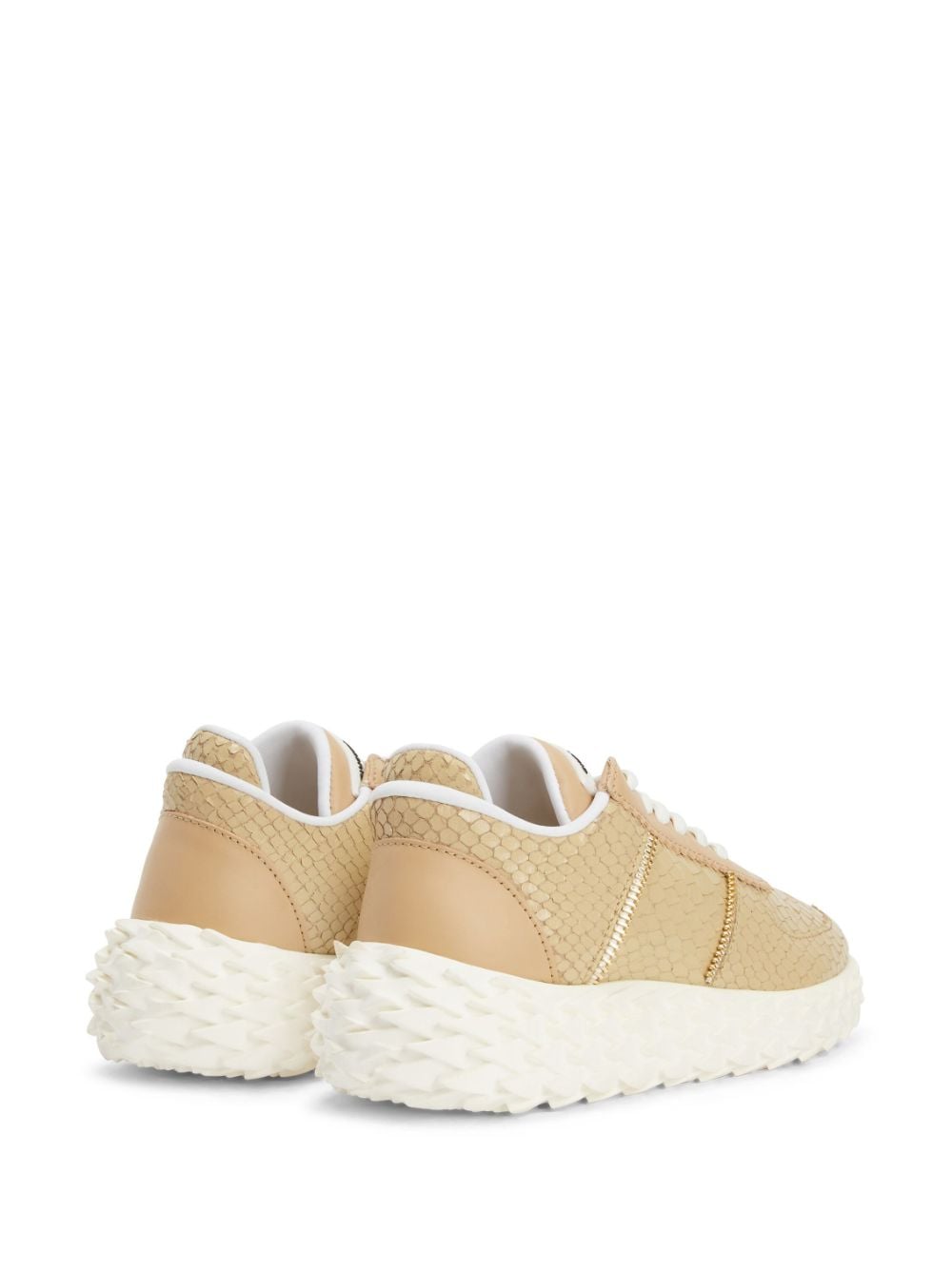 Shop Giuseppe Zanotti Nicki Leather Low-top Sneakers In Neutrals