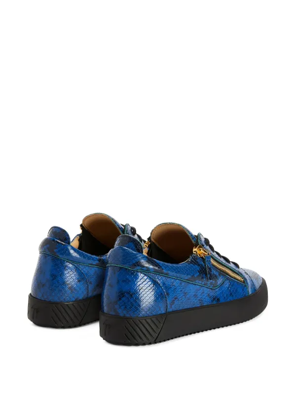 ズッキーニ Giuseppe Zanotti Frankie Snakeskin low-top Sneakers | Blue
