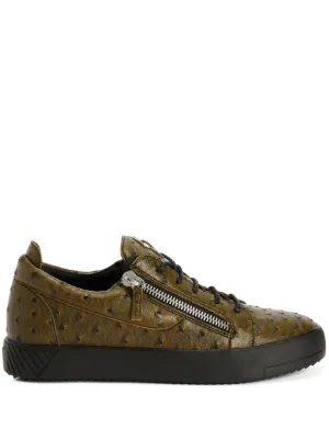 Giuseppe Zanotti Frankie double-zip low-top Sneakers | Blue
