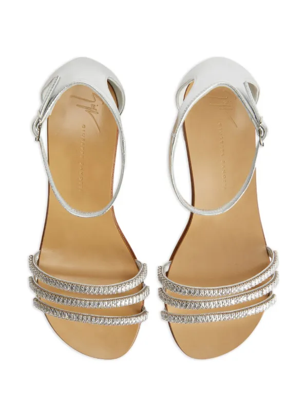 Giuseppe Zanotti Martha 40mm metallic-effect Sandals