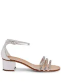 Giuseppe Zanotti Martha 40mm metallic-effect sandals - Silver