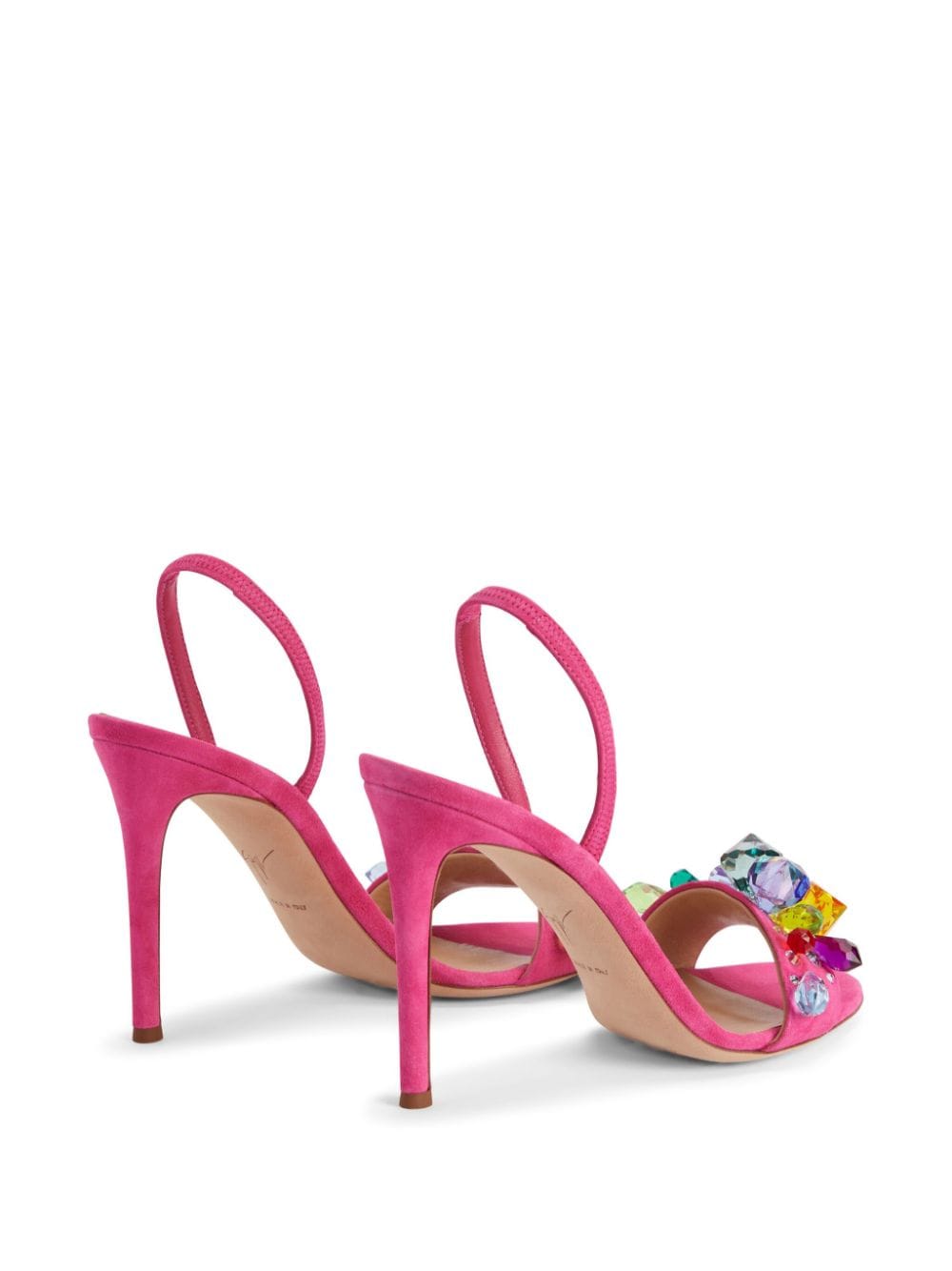 Shop Giuseppe Zanotti Blinda 105mm Suede Sandals In Pink