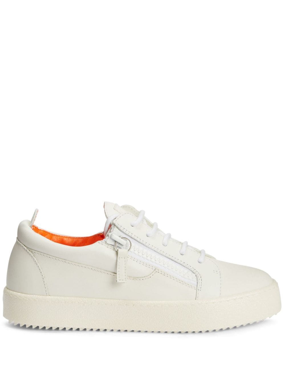 Giuseppe Zanotti Nicki Leather Low-top Sneakers In White