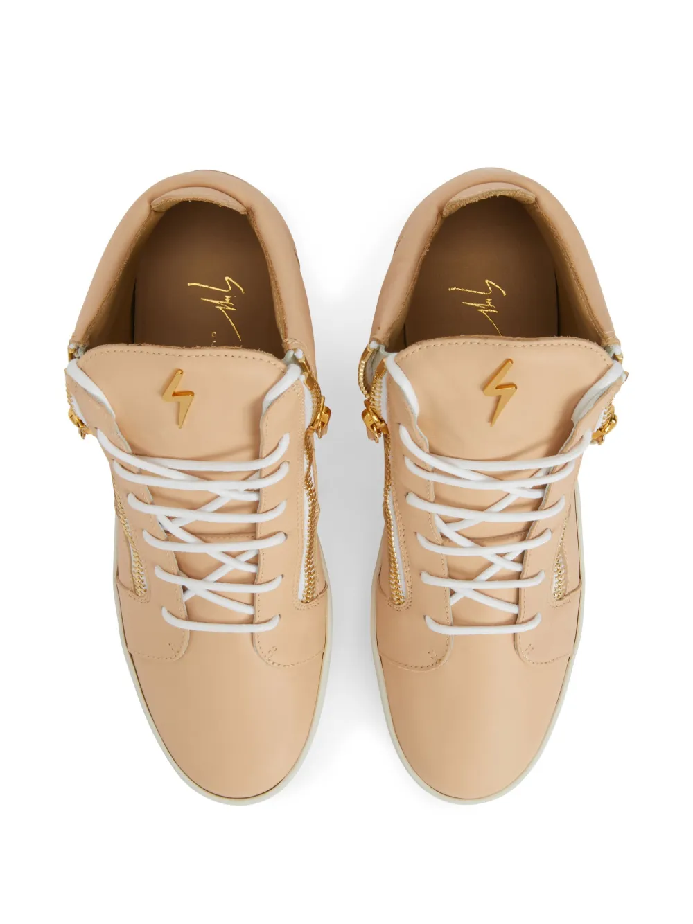 Giuseppe Zanotti Frankie Logo-plaque Sneakers In Neutrals