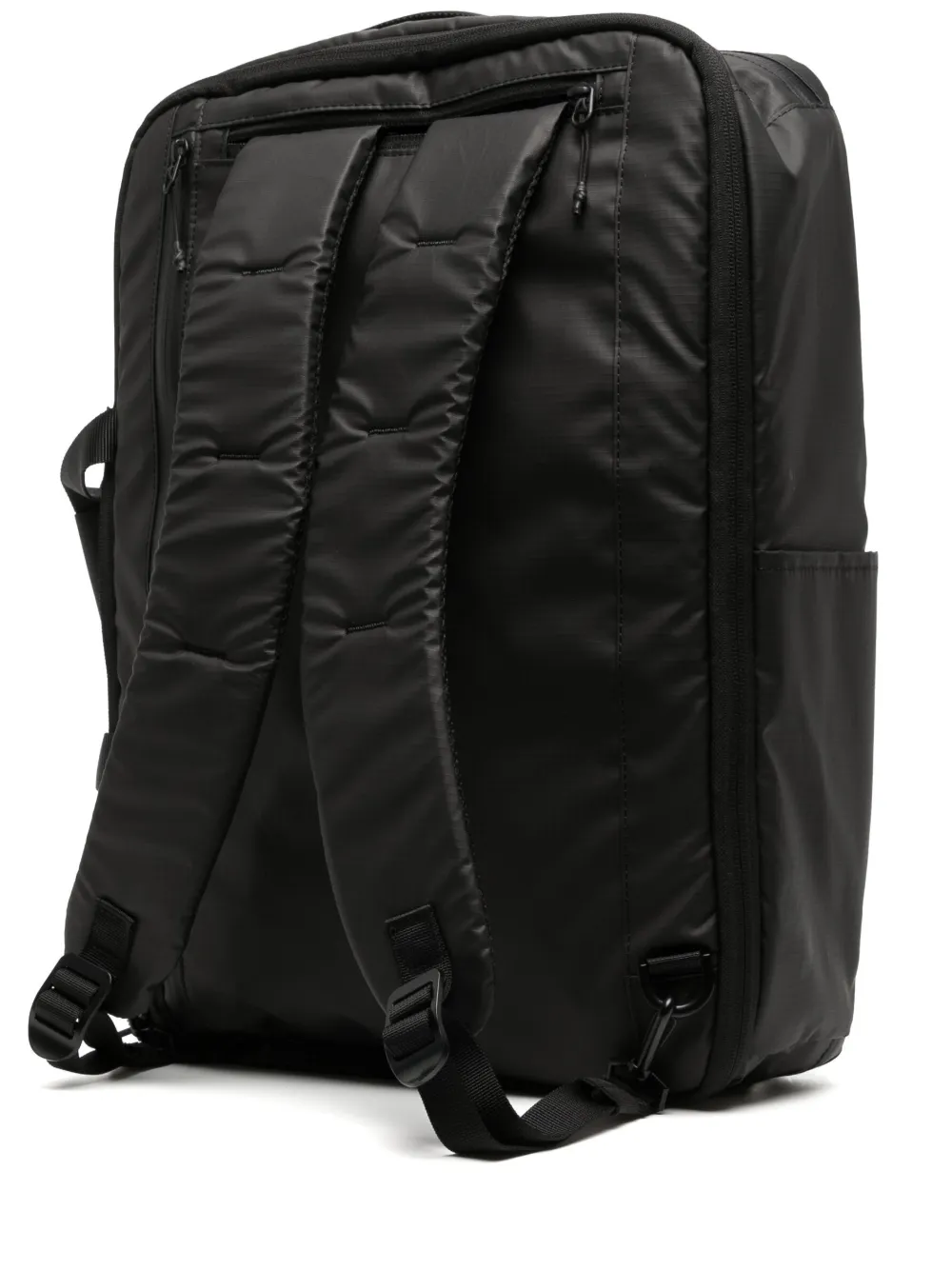 And Wander Logoengraved Rectangleshape Backpack In Black ModeSens