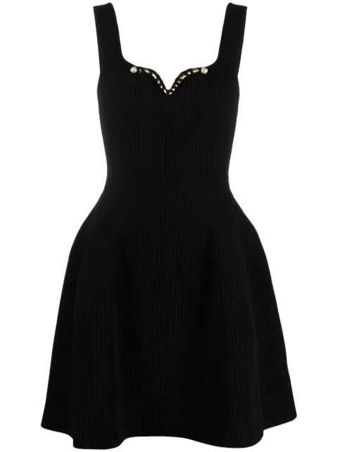 Aje Goldfoil embellished ribbed-knit minidress