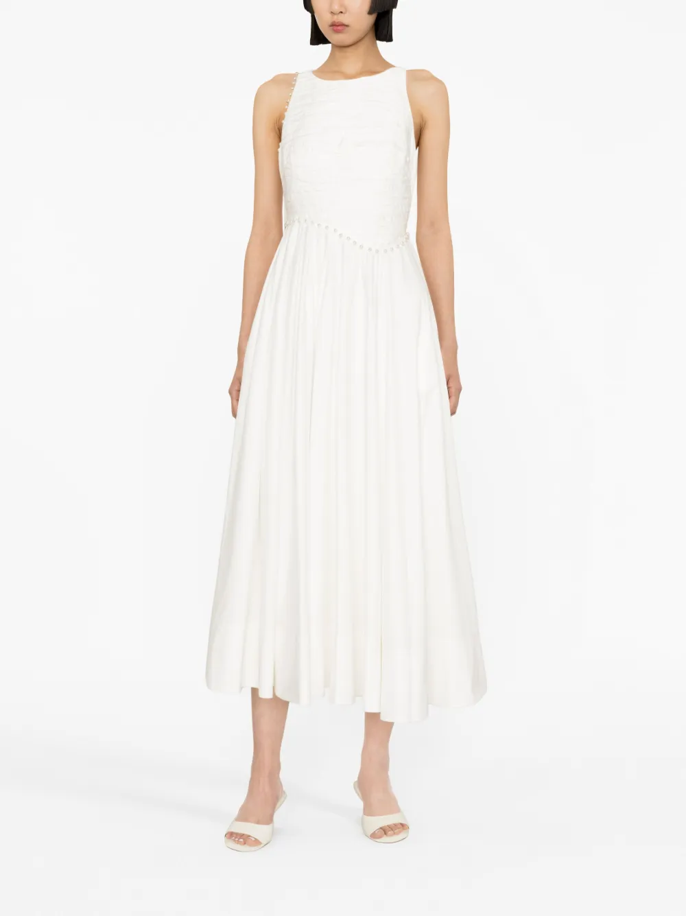 Aje Florence faux-pearl Cotton Dress - Farfetch