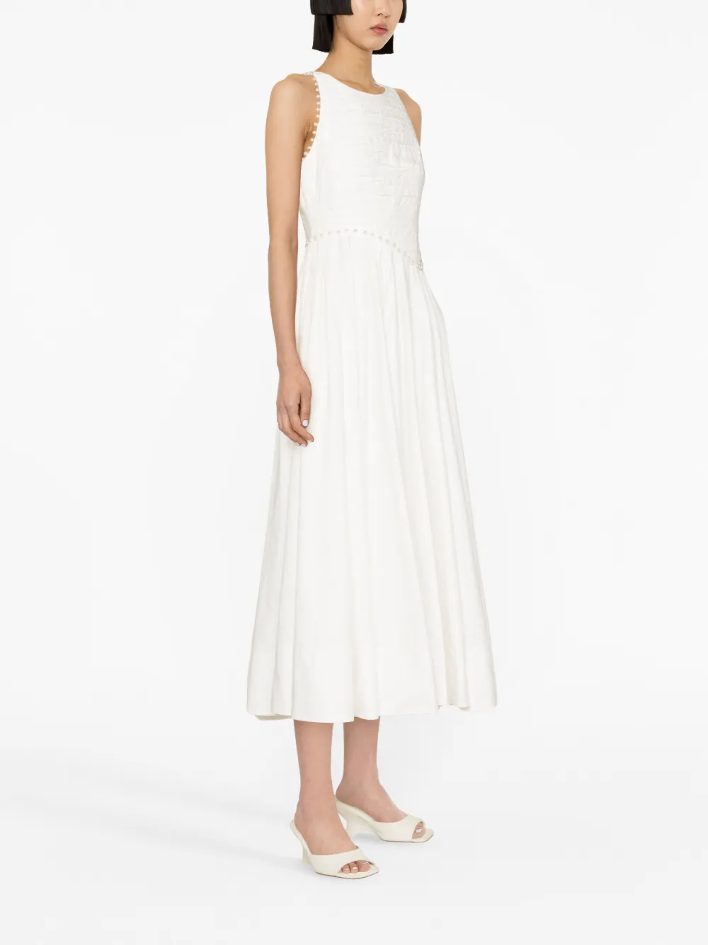 Aje Florence faux-pearl Cotton Dress - Farfetch