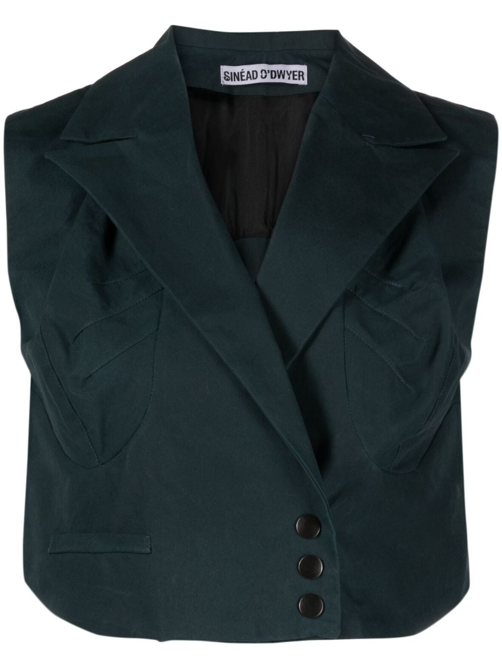 Image 1 of Sinead O'Dwyer cropped cotton waistcoat