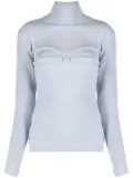 Sinead O'Dwyer high-neck ribbed-knit jumper - Blue