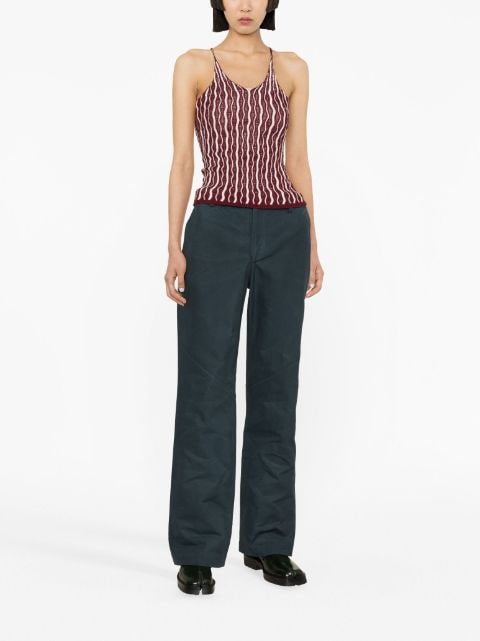 mid-rise straight-leg trousers