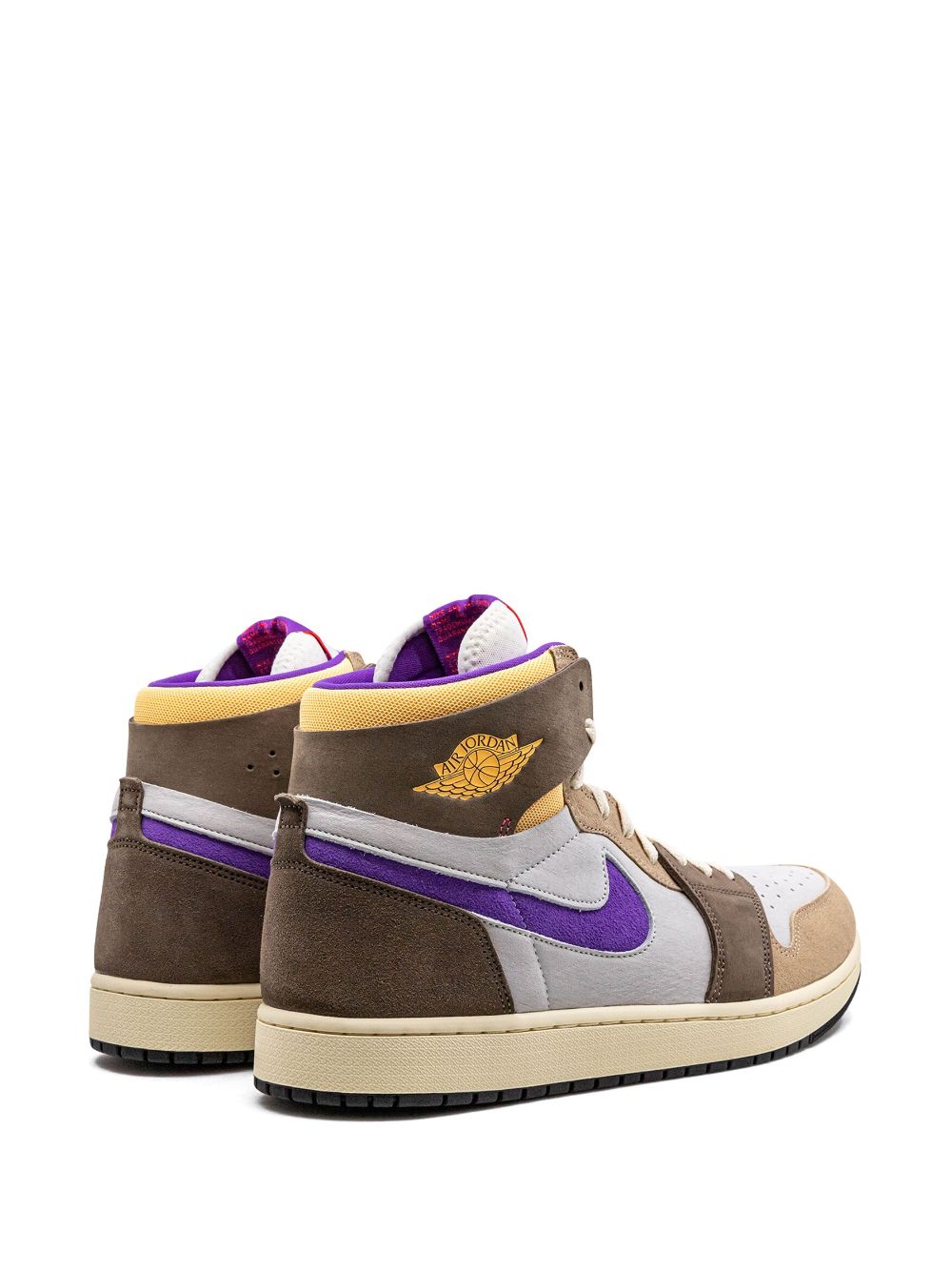 Shop Jordan 1 High Zoom Air Cmft 2 "palomino Wild Berry" Sneakers In Brown