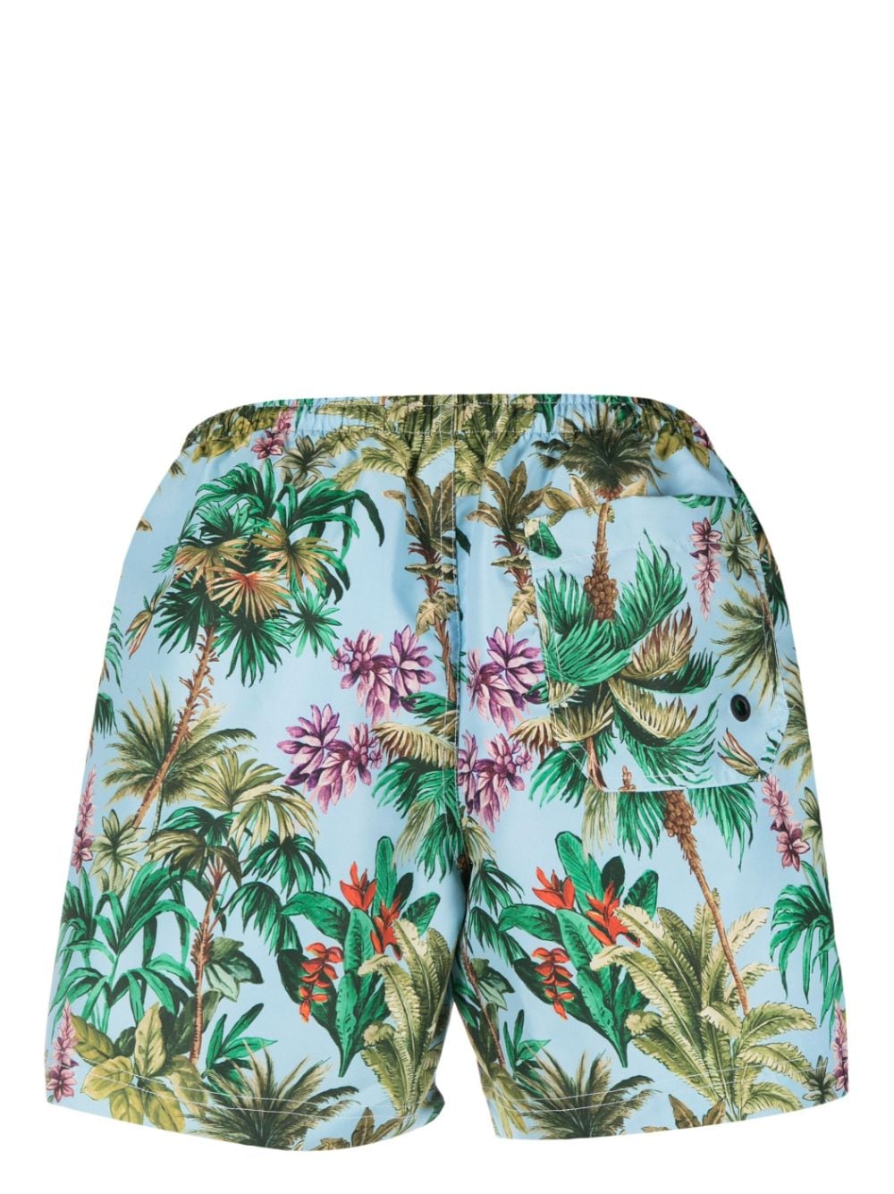 PT Torino floral-print drawstring swim shorts - Blauw
