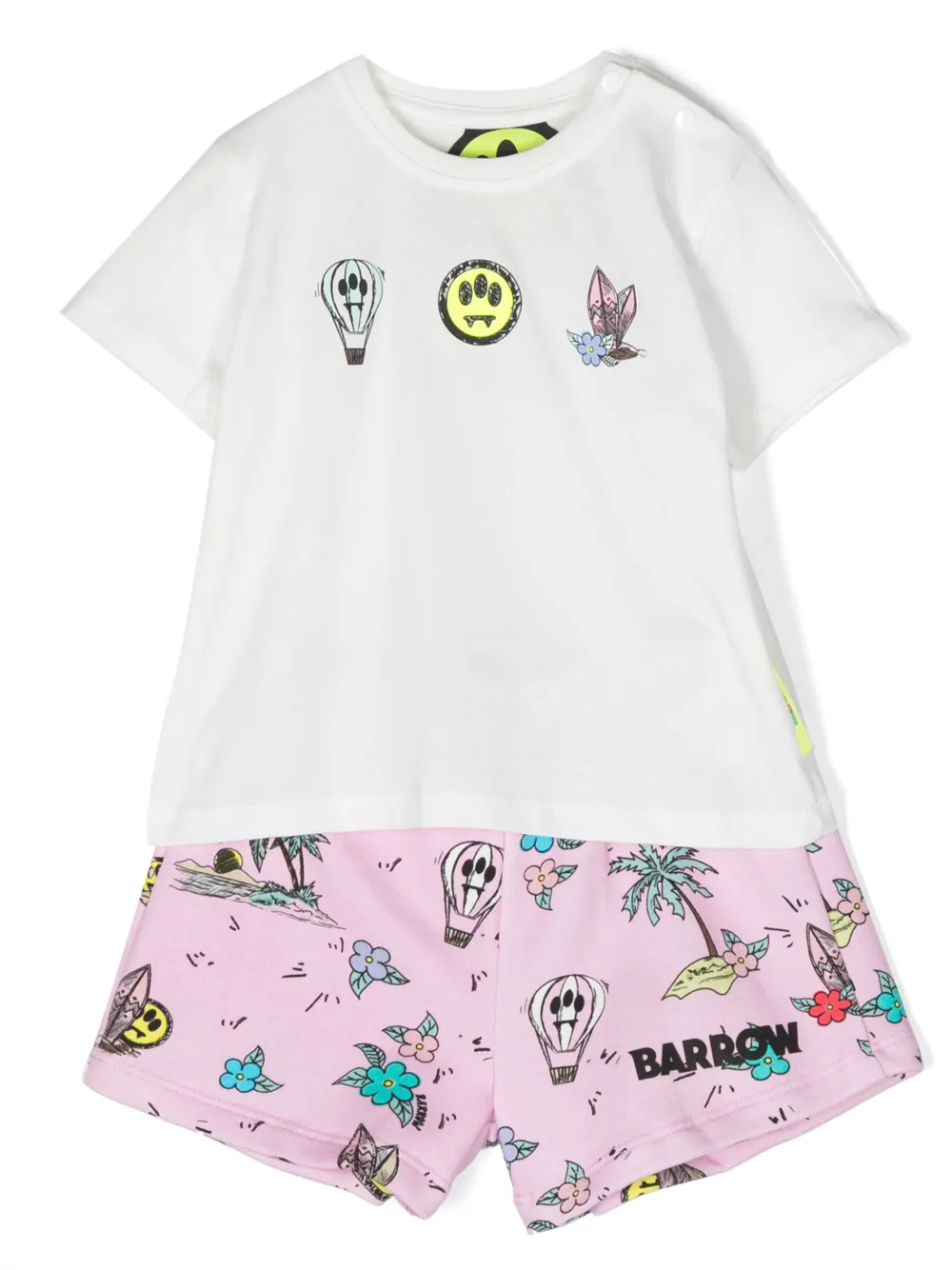 Barrow Babies' Logo-print Cotton Shorts In White