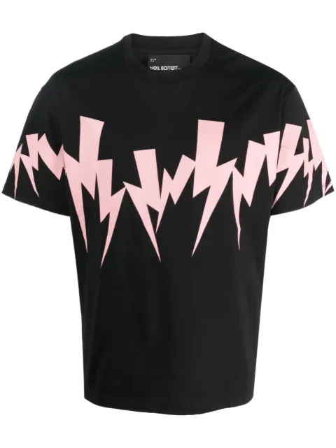 Neil Barrett playera con motivo Thunderbolt