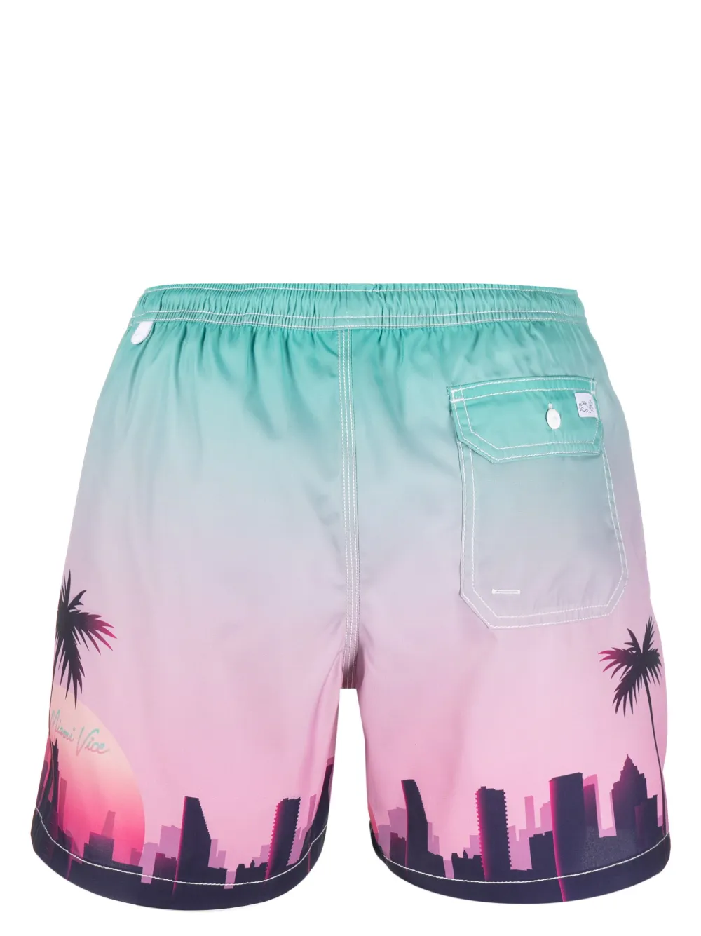 Maison Labiche x Miami Vice swim shorts - Groen
