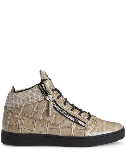 Frankie crocodile-embossed effect sneakers 