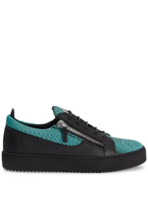 Giuseppe Zanotti Frankie check-pattern double-zip low-top Sneakers