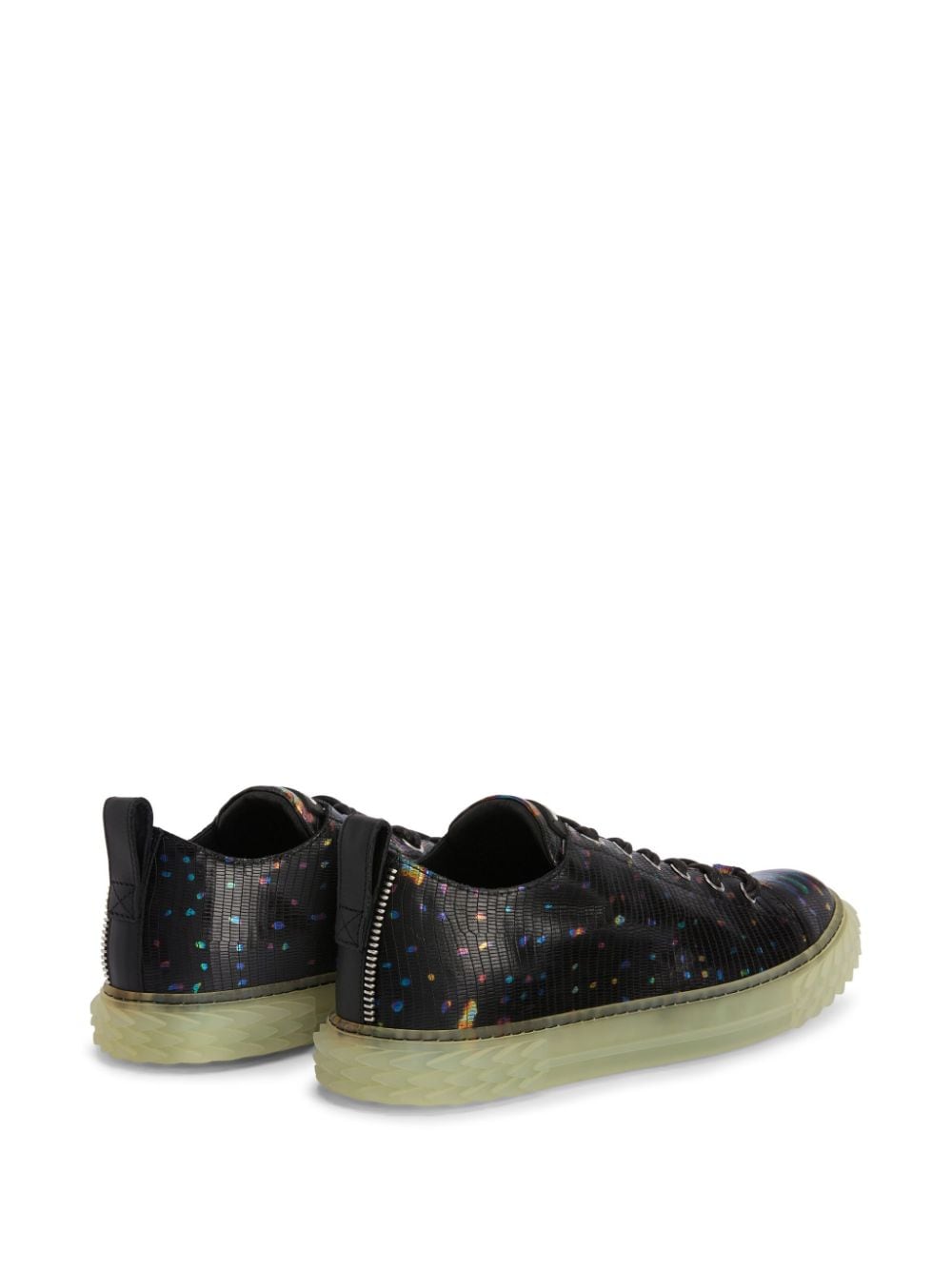 Shop Giuseppe Zanotti Blabber Abstract-print Leather Sneakers In Black