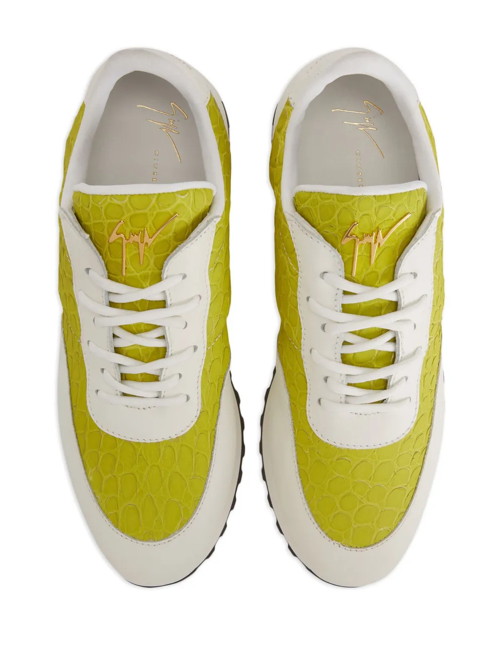 Giuseppe Zanotti Jimi Running leather sneakers Green