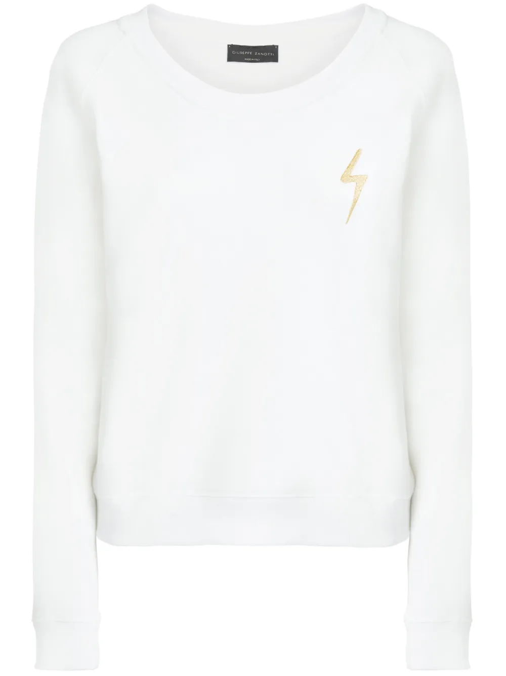 Giuseppe Zanotti Hanane bolt-embroidered sweatshirt | White | Image 1