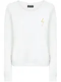 Giuseppe Zanotti Hanane bolt-embroidered sweatshirt - White