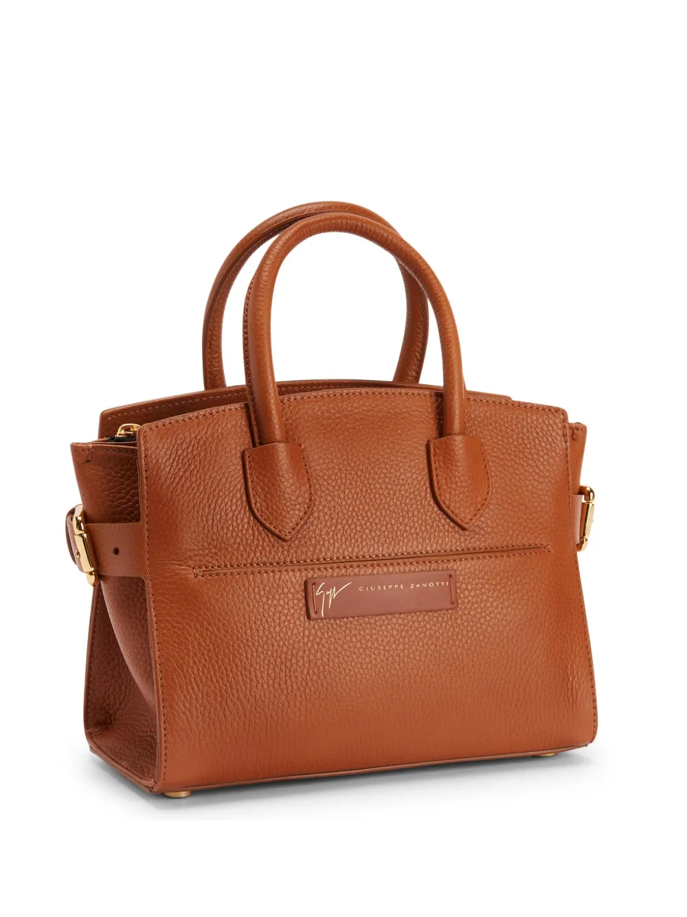 Shop Giuseppe Zanotti Angelina Leather Tote Bag In Brown