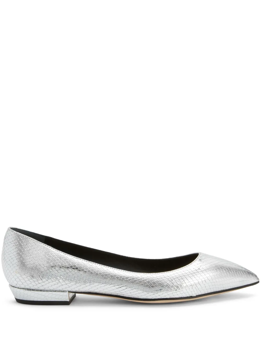 Giuseppe Zanotti Dhalia snakeskin-effect ballerina shoes | Pink | Image 1