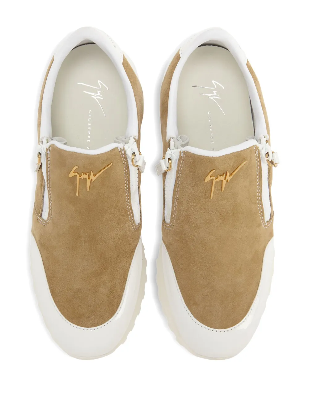 Giuseppe Zanotti Ilde zip-detail suede sneakers Bruin