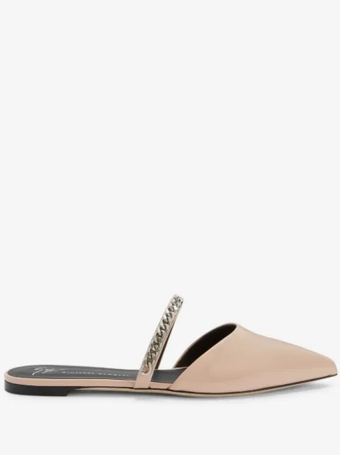 Giuseppe Zanotti Laurette chain-detail leather mules