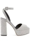 Giuseppe Zanotti New Betty Sparkle 120mm platform sandals - Grey