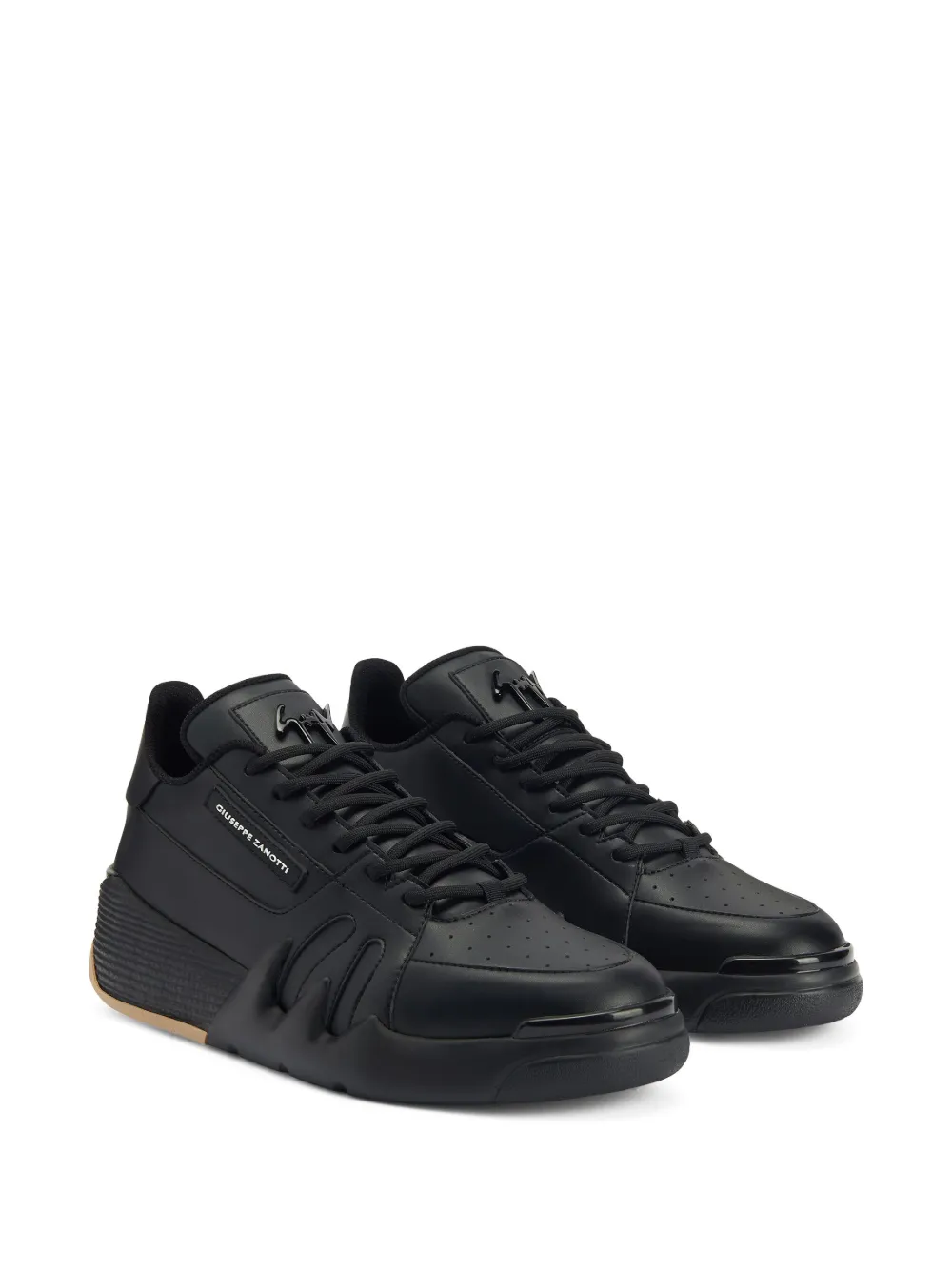 Giuseppe Zanotti Talon leren sneakers Zwart