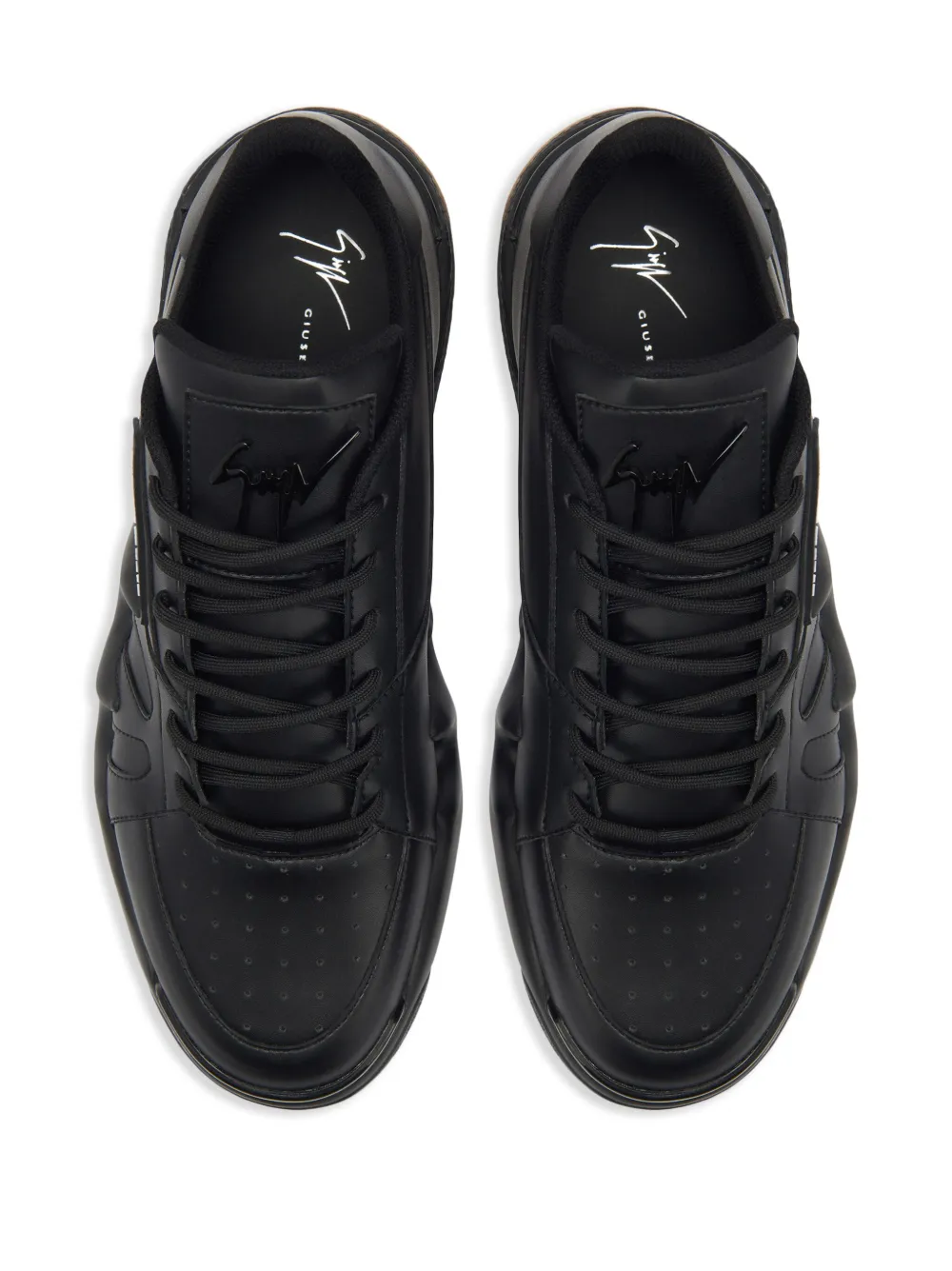 Giuseppe Zanotti Talon leren sneakers Zwart