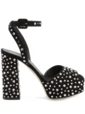 Giuseppe Zanotti New Betty Sparkle 120mm platform sandals - Black