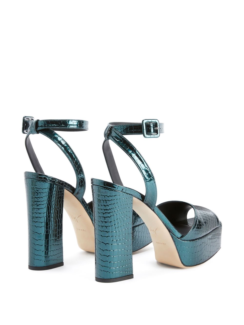 Shop Giuseppe Zanotti New Betty 120mm Buckled Sandals In Green