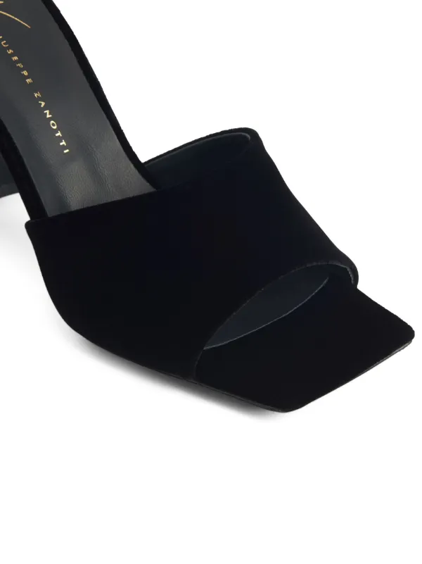 Giuseppe Zanotti Solhene 85mm Leather Mules | Black | FARFETCH