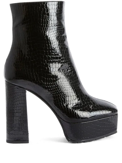 Giuseppe Zanotti Morgana 120mm crocodile-effect ankle boots