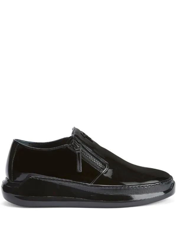 Patent leather slip on sneakers sales