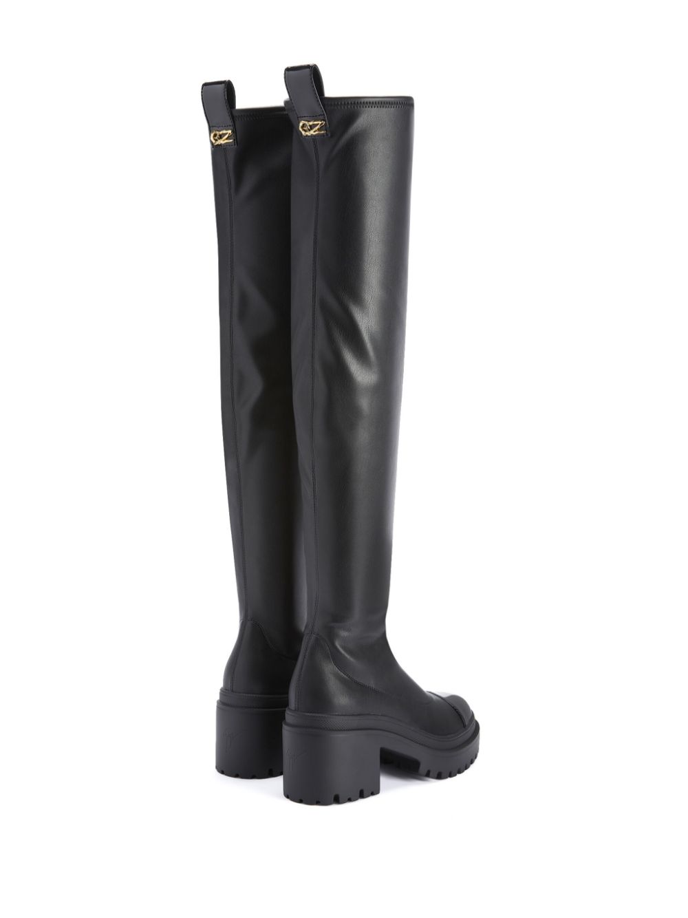 Shop Giuseppe Zanotti Avela 70mm Thigh-high Leather Boots In Black