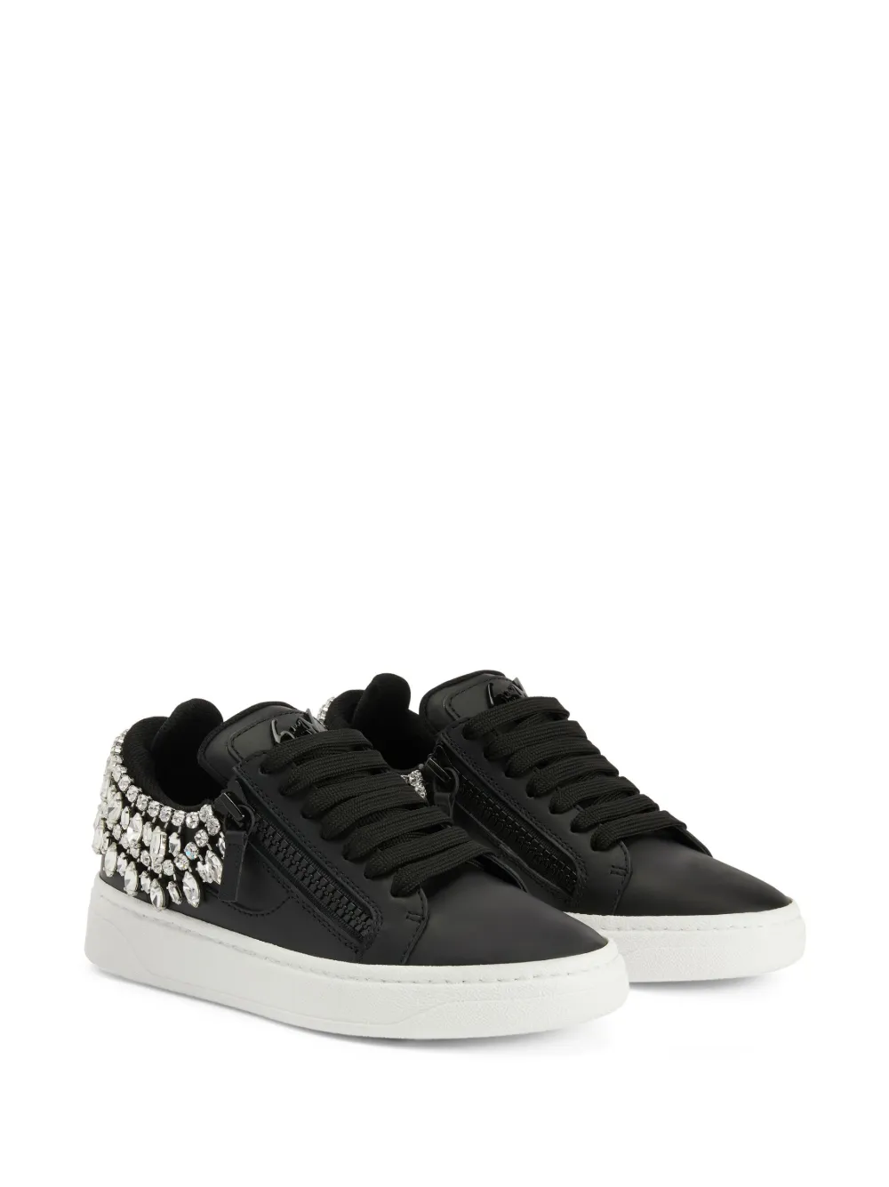 Giuseppe Zanotti crystal-embellished low-top sneakers Black