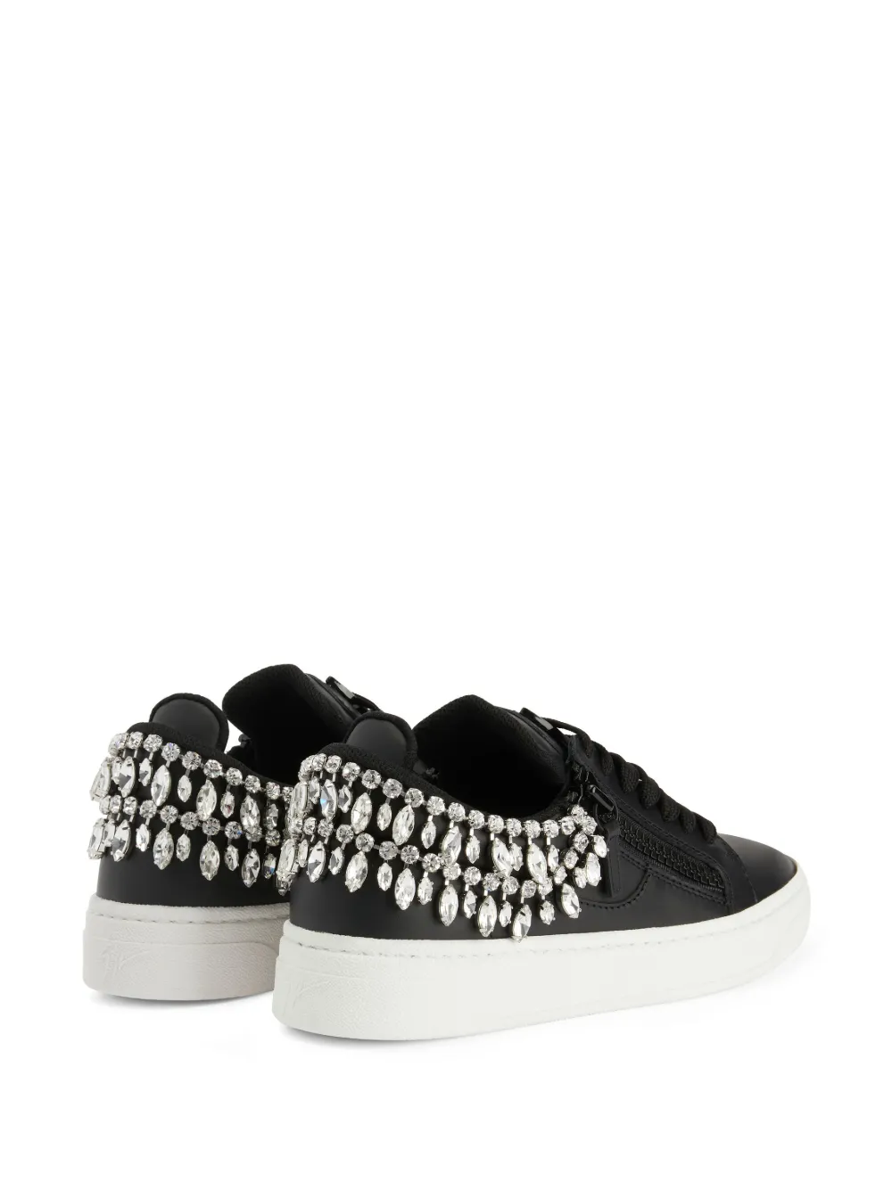 Giuseppe Zanotti crystal-embellished low-top sneakers Black