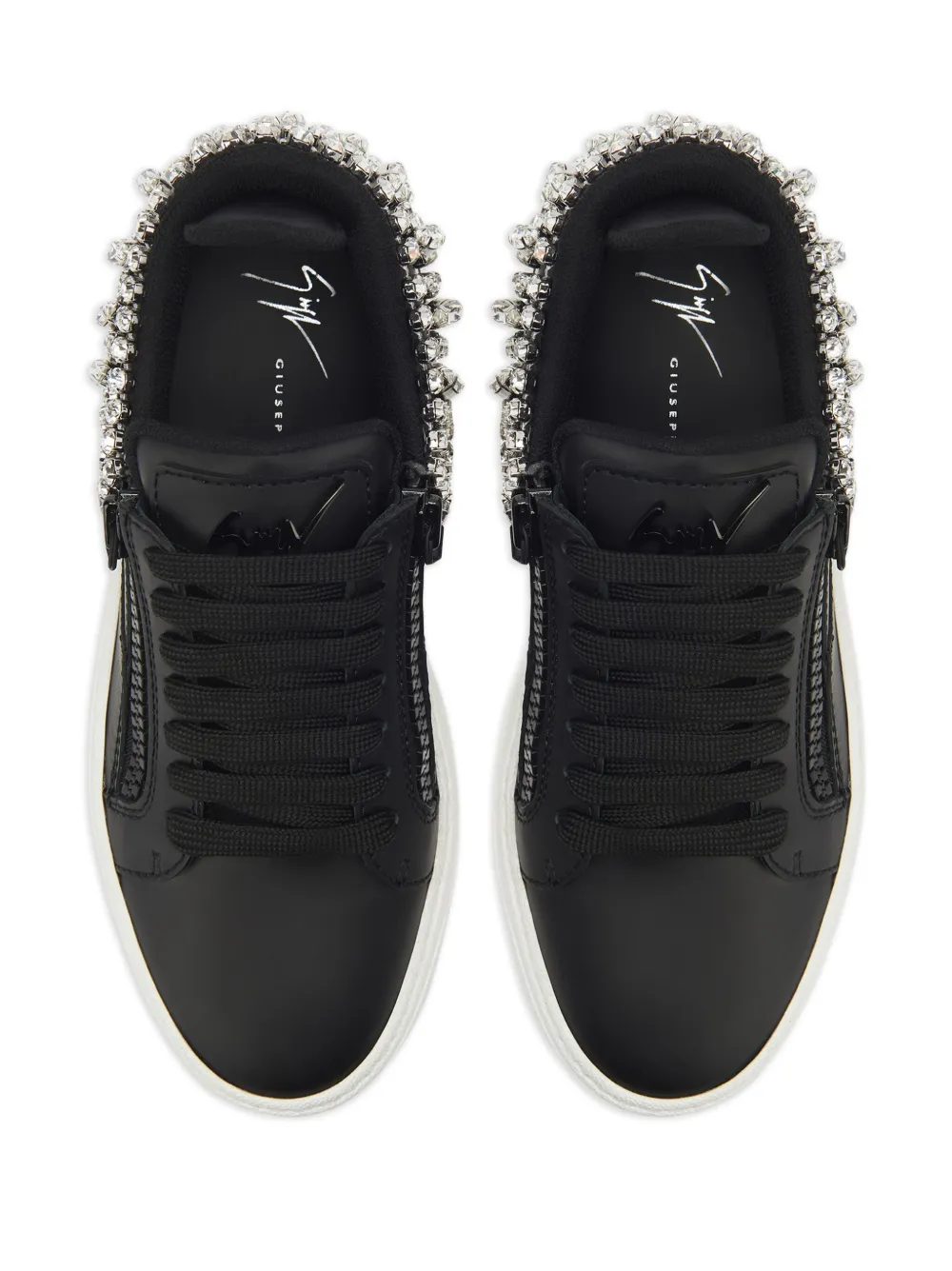 Giuseppe Zanotti crystal-embellished low-top sneakers Black
