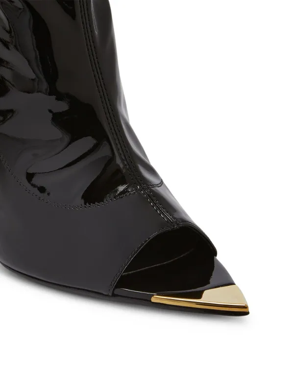 Jeans Bottine Bout Ouvert ASUMER-bottes En Denim à Talons Hauts