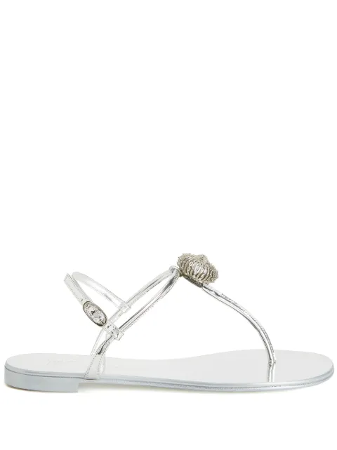 Giuseppe Zanotti Emmylou flat leather sandals