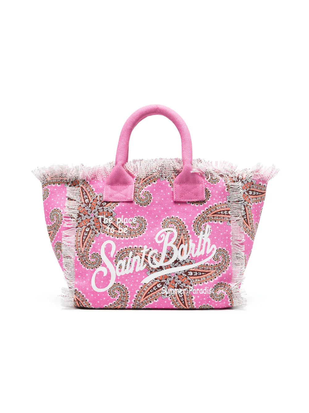 Mc2 Saint Barth Kids' Colette Logo-print Tote Bag In Pink