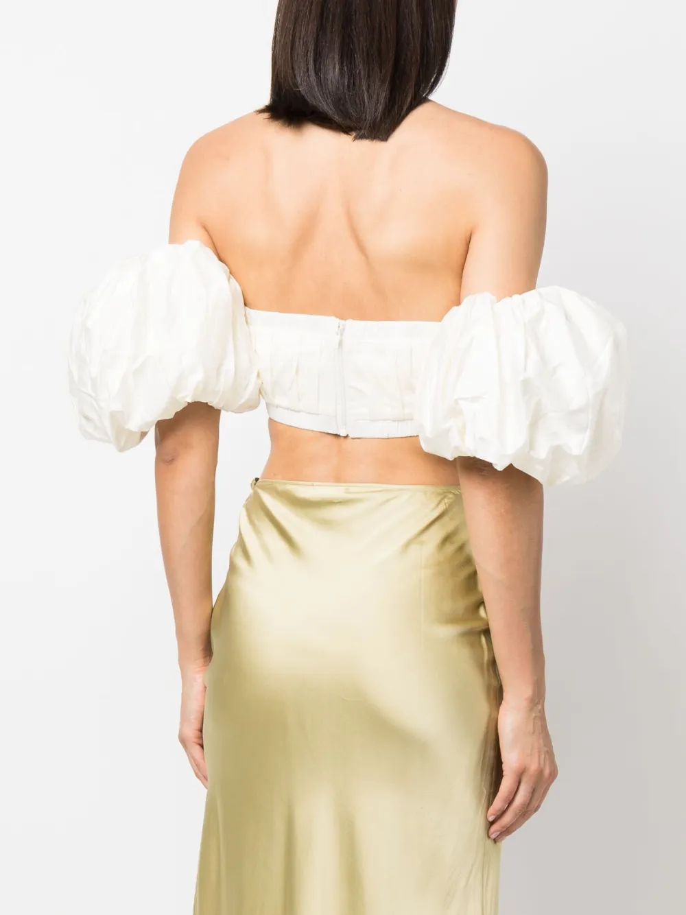 Cult Gaia Detachable puffsleeves Crop Top Farfetch