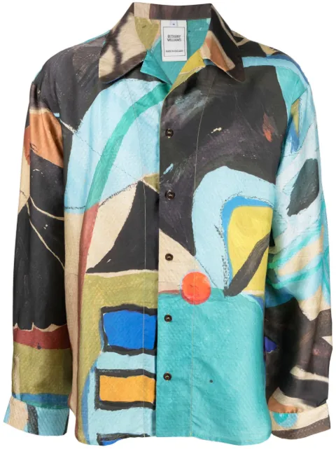 Bethany Williams abstract-print lyocell shirt