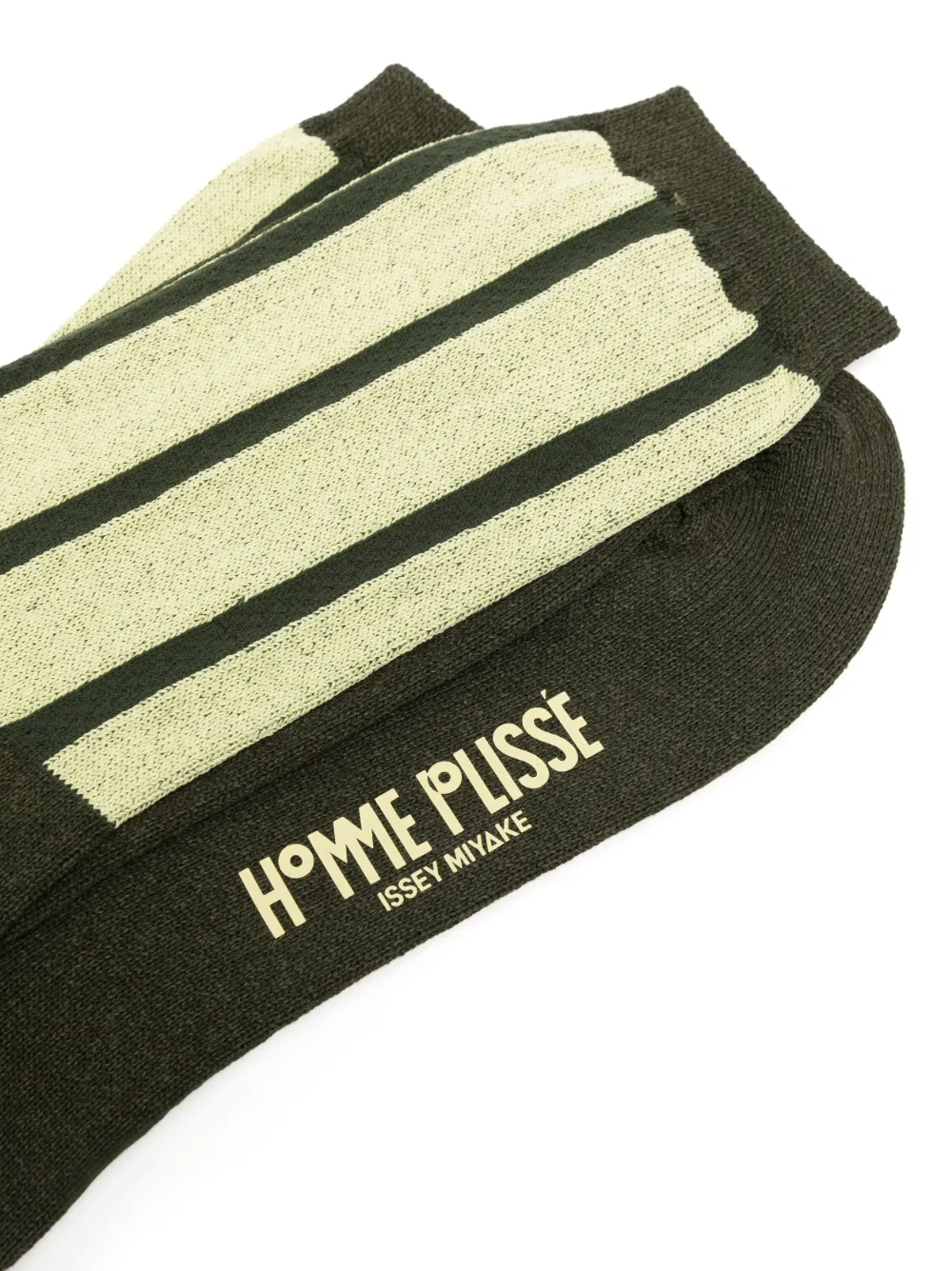 Shop Issey Miyake Washi Logo-print Socks In Green