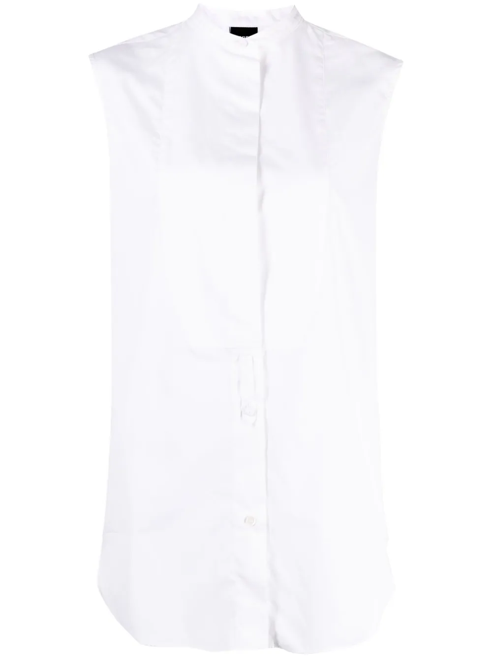 Aspesi Sleeveless Cotton Shirt In White